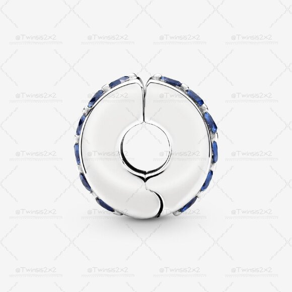 Pandora Blue Sparkle Clip Charm - Picture 4 of 6